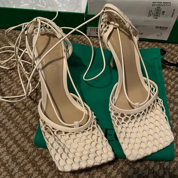 Bottega Veneta Mesh Stretch Sandals - Picture 1 of 9